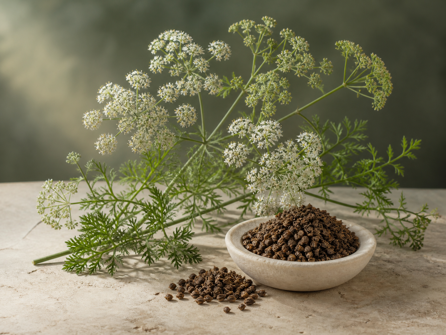 Shechuangzi, Cnidium monnieri umbels and prepared fruits